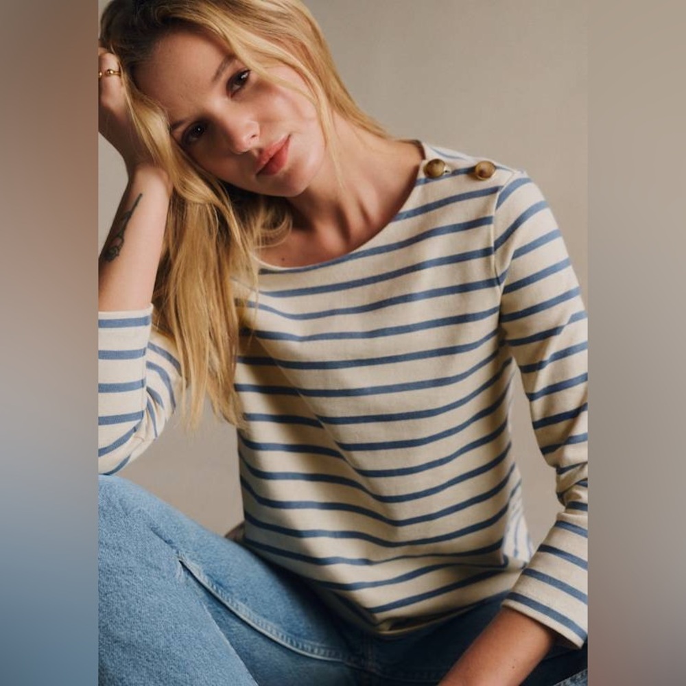 Sezane Colette Mariniere Vintage Blue - Picture 3 of 6